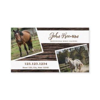 Script Brown Wood Texture Horse Photo Equine