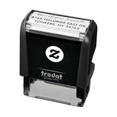 Script Couple Personalized Return Address Self-inking Stamp