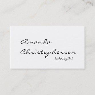 Script Handwrite Hair Stylist White