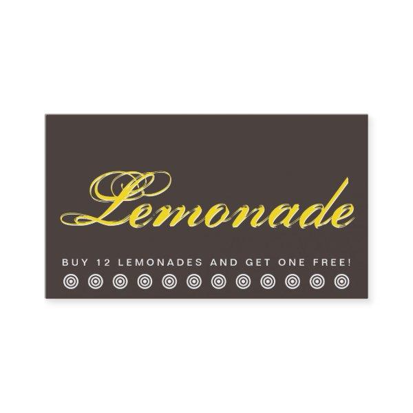 script LEMONADE customer loyalty card