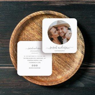 Script Modern Typography Photographer Square