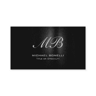 Script monogram black gray pattern