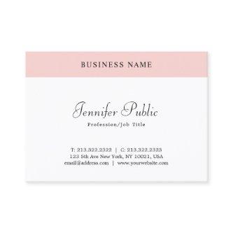 Script Name Blush Pink White Modern Minimalist