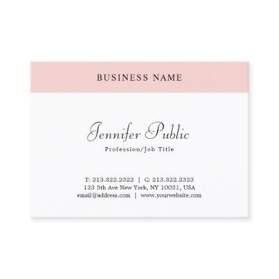 Script Name Blush Pink White Modern Minimalist