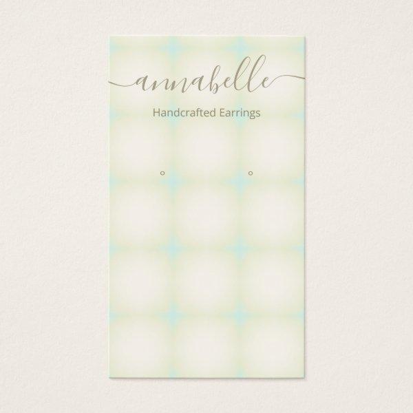 Script Signature Lime Glow Earring Display Card