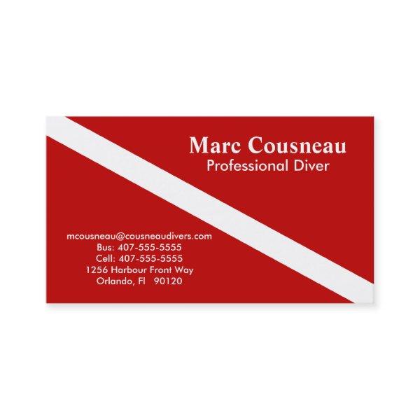 Scuba Business - Personal Card - Dark Red