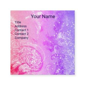 SEA DRAGON AND BLUE WAVES Fantasy Pink Purple Square
