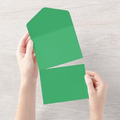 Sea Green #EEAD65, Aqua Forest All In One Invitation