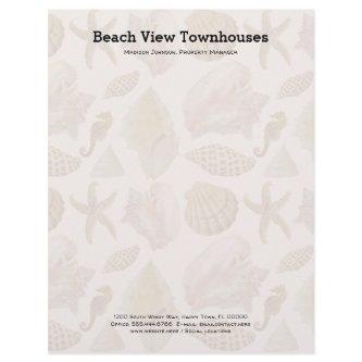 Sea Life Pattern Background Letterhead