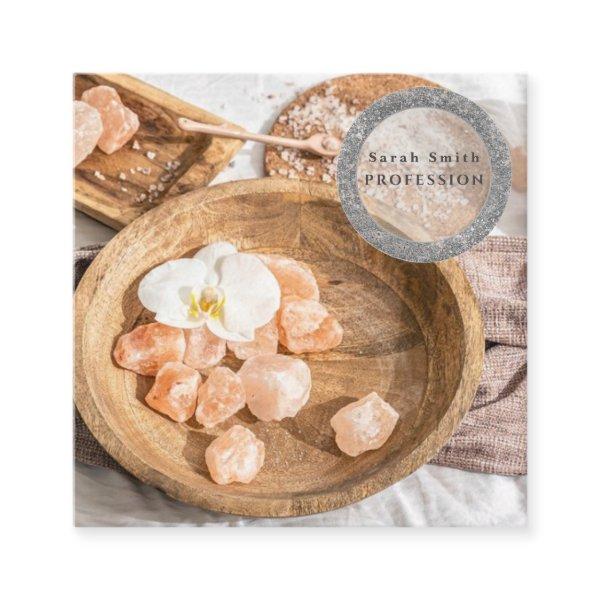 Sea salt orchids spa flower massage aromatherapy square