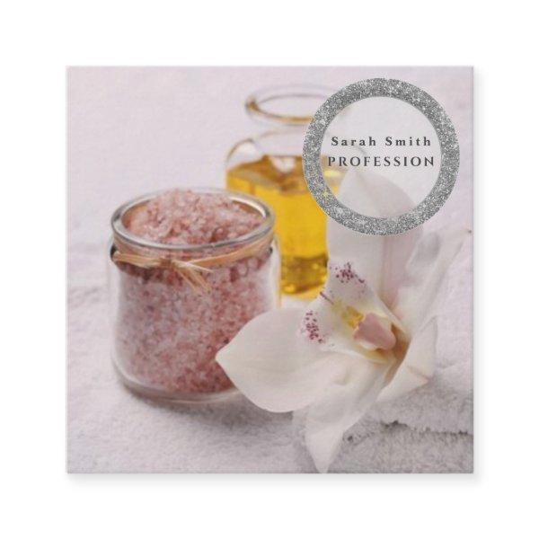 Sea salt orchids spa flower massage aromatherapy square