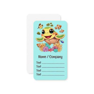 Sea Turtle Baby Happy and Cute Character