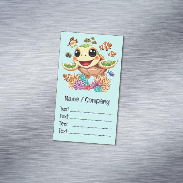 Sea Turtle Baby Happy and Cute Character  Magnet