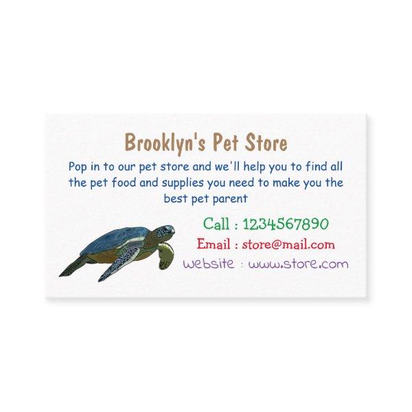 Sea turtle cartoon illustration