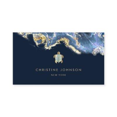sea turtle dark blue background