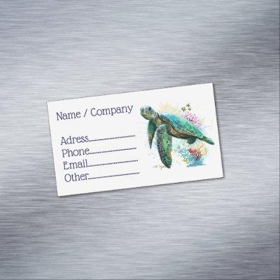 Sea turtle underwater watercolor Style  Magnet