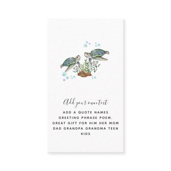SEA TURTLES Personalized