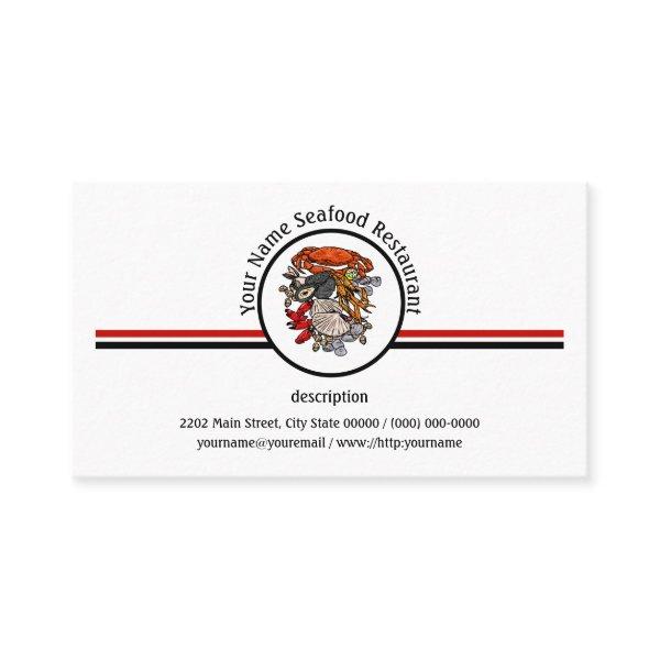 Seafood Shellfish Crab Restaurant Logo Custom