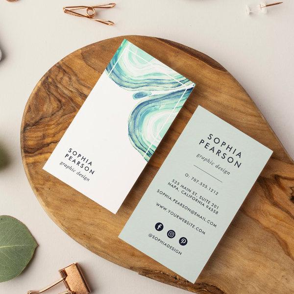Seaglass Geode | Vertical Social Media