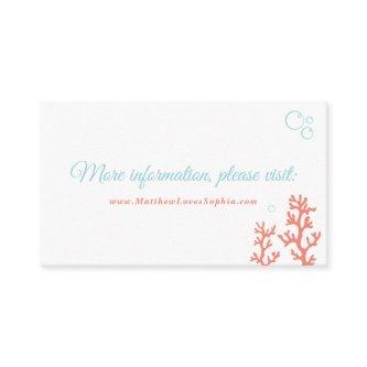 Seahorse and Coral Reef Website Enclosure Card