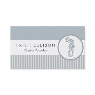 Seahorse Blue Classic Nautical Elegant