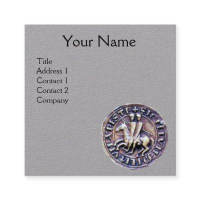 SEAL OF THE KNIGHTS TEMPLAR MONOGRAM Grey Paper Square