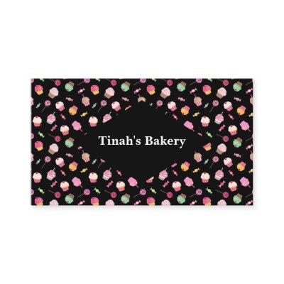 Seamless Pattern Backgorund With Cupcakes, Candies