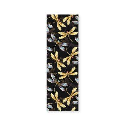 Seamless Pattern with Golden Dragonflies Calling Card