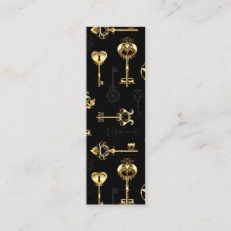 Seamless Pattern with Golden Keys Calling Card