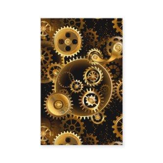 Seamless Steampunk Brass Gears