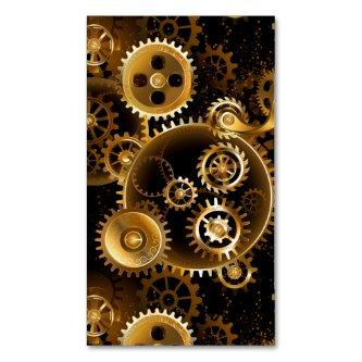 Seamless Steampunk Brass Gears  Magnet