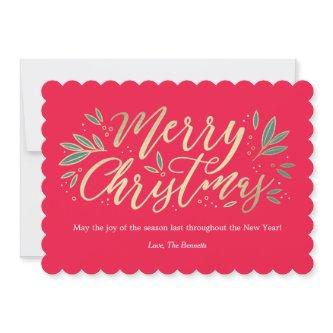 Seasonal Glow EDITABLE COLOR Christmas Card