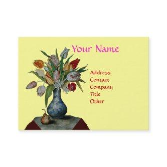 SEASON'S FRUITS - COLORFUL TULIPS  MONOGRAM