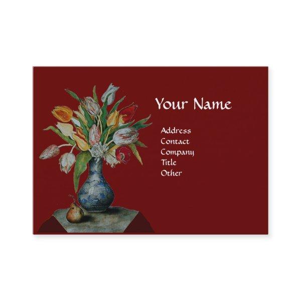 SEASON'S FRUITS -COLORFUL TULIPS  MONOGRAM