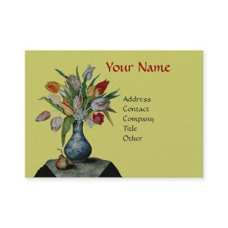 SEASON'S FRUITS - COLORFUL TULIPS  MONOGRAM