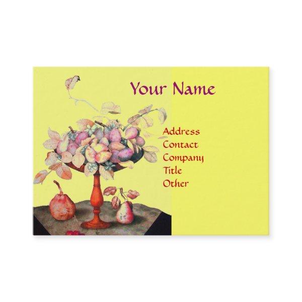 SEASON'S FRUITS ,FLOWERS,LEAVES MONOGRAM Yello