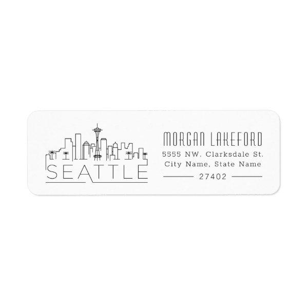 Seattle Stylized Skyline | Label
