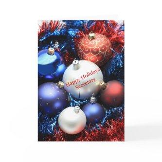 secretary Merry Christmas card
