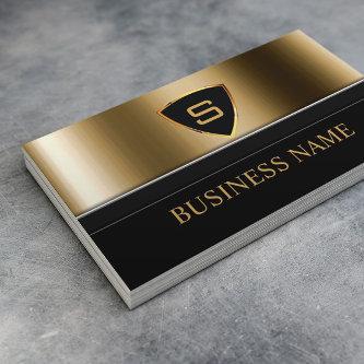 Security Bodyguard Gold Shield Monogram Modern