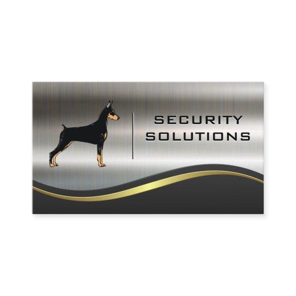 Security Dog | Metallic Background
