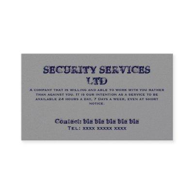 SECURITY SERVICES LTD , Contact: bla bla bla bl...