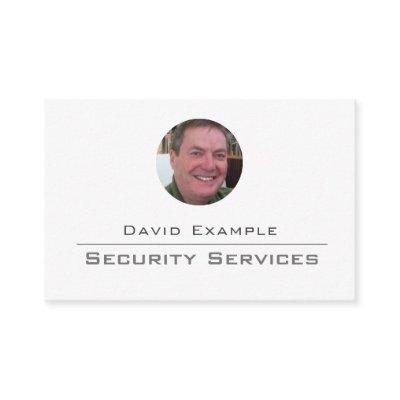 Security Services with Photo of Holder