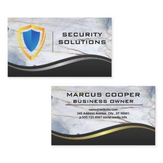 Security Shield Logo | Metal Marble