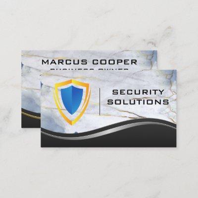 Security Shield Logo | Metal Marble