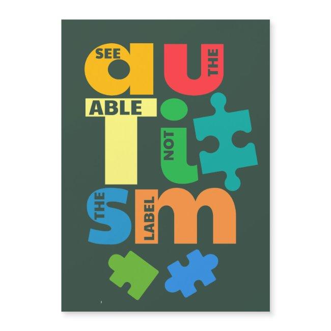 See The Able Not The Label Autism Awareness