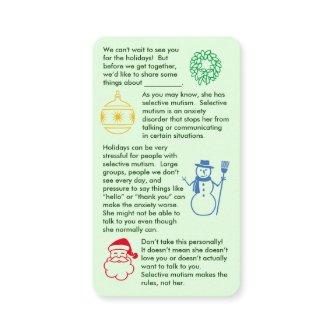 Selective Mutism Christmas Girl