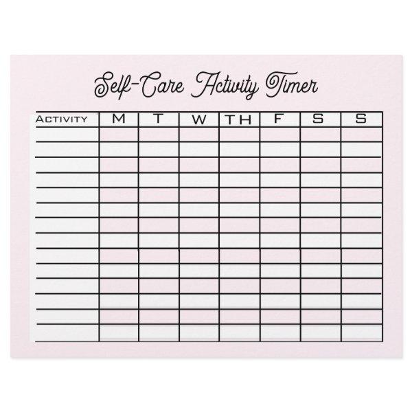 Self-Care Activity Time Letterhead