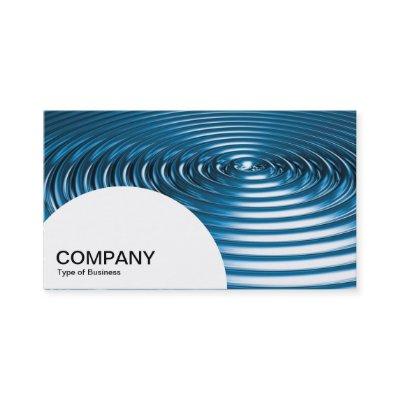 Semi-circle Panel - Concentric Rings - Blue Chrome