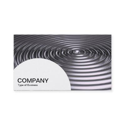 Semi-circle Panel - Concentric Rings - Chrome