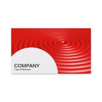Semi-circle Panel - Concentric Rings - Red